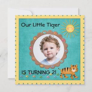 Invitación Fiesta de Cumpleaños del Adorable Tigrecito