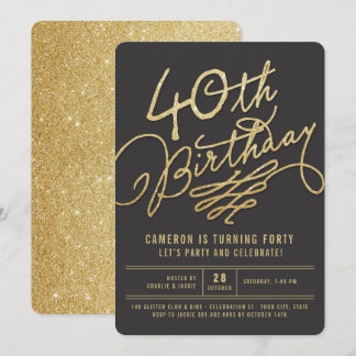 Invitación Fiesta de cumpleaños del adulto atractivo del