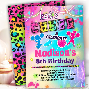 Invitación Fiesta de cumpleaños del animador del arcoiris
