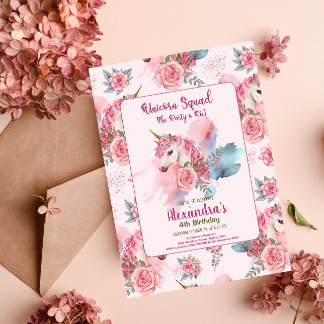 Invitación Fiesta de cumpleaños del arcoiris de Unicornio (Subido por el creador)