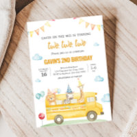 Fiesta de cumpleaños del autobús escolar amarillo
