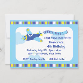 Invitación Fiesta de cumpleaños del avión