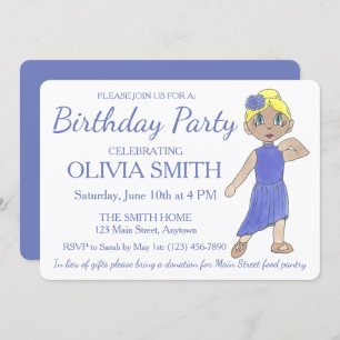 Invitación Fiesta de cumpleaños del bailarín lirico y moderno