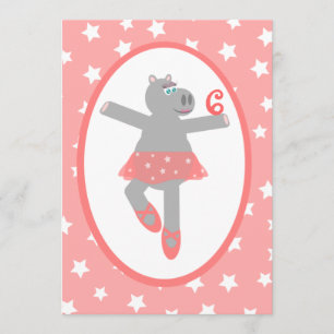 Invitación Fiesta de cumpleaños del Ballet Hippopótamo Baller