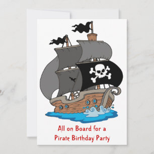 Invitación Fiesta de cumpleaños del barco pirata