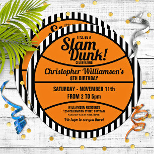 Invitación Fiesta de cumpleaños del básquetbol infantil