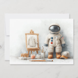 Invitación Fiesta de cumpleaños del bebé astronauta 1er