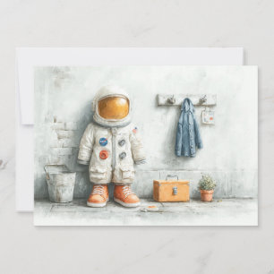 Invitación Fiesta de cumpleaños del bebé astronauta 1er
