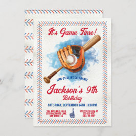 Invitación Fiesta de cumpleaños del beisbol