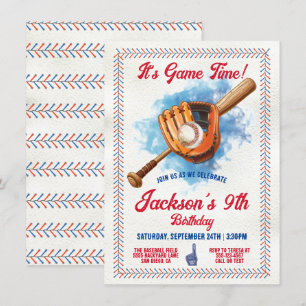 Invitación Fiesta de cumpleaños del beisbol