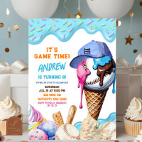 Fiesta de cumpleaños del beisbol Ice Cream Drin