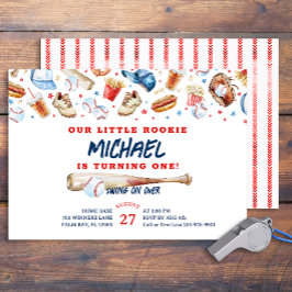 Invitación Fiesta de cumpleaños del beisbol Rookie del año