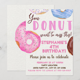 Invitación Fiesta de cumpleaños del buñuelo