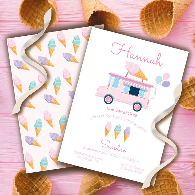 Invitación Fiesta de cumpleaños del Camión de Hielo (Subido por el creador)