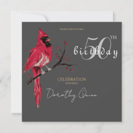 Invitación Fiesta de Cumpleaños del Cardenal al Acuarela