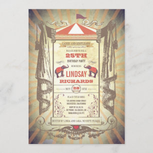 Invitación Fiesta de cumpleaños del carnaval del circo o del