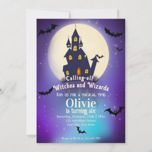 Invitación Fiesta de Cumpleaños del Castillo de Magia y Hechi