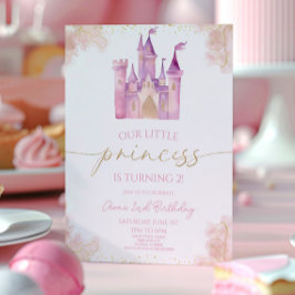 Invitación Fiesta de cumpleaños del castillo real de la peque