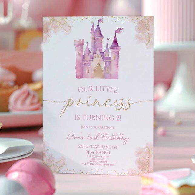 Invitación Fiesta de cumpleaños del castillo real de la peque (Subido por el creador)