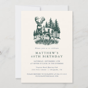 Invitación Fiesta de cumpleaños del cazador moderno elegante