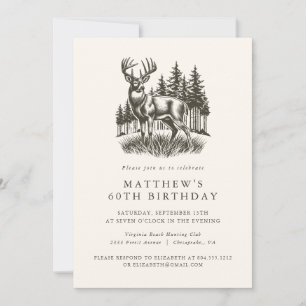 Invitación Fiesta de Cumpleaños del Cazador Moderno Elegante