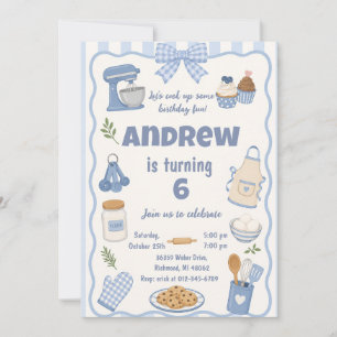 Invitación Fiesta de cumpleaños del Chef de Cocina Personaliz