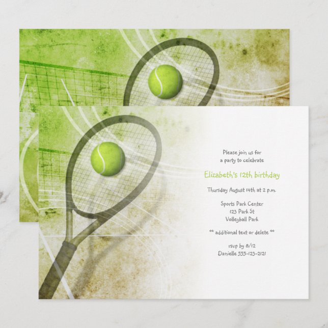 Invitación fiesta de cumpleaños del chica (Anverso / Reverso)
