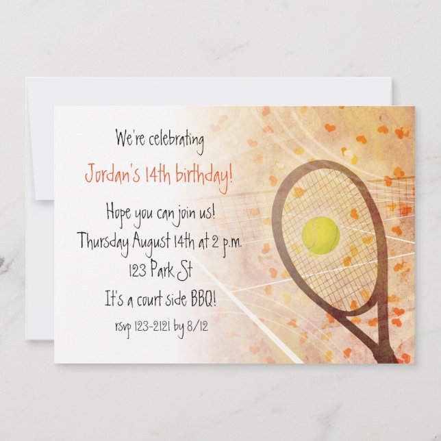 Invitación fiesta de cumpleaños del chica (Reverso)