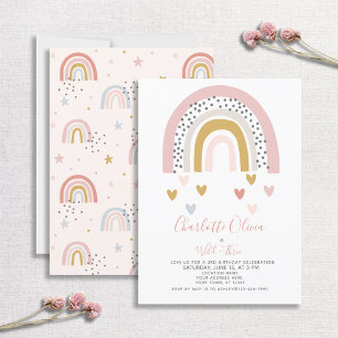 Invitación Fiesta de cumpleaños del Chica Arcoiris salvaje y