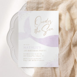 Invitación Fiesta de cumpleaños del Chica de la sirena de la 