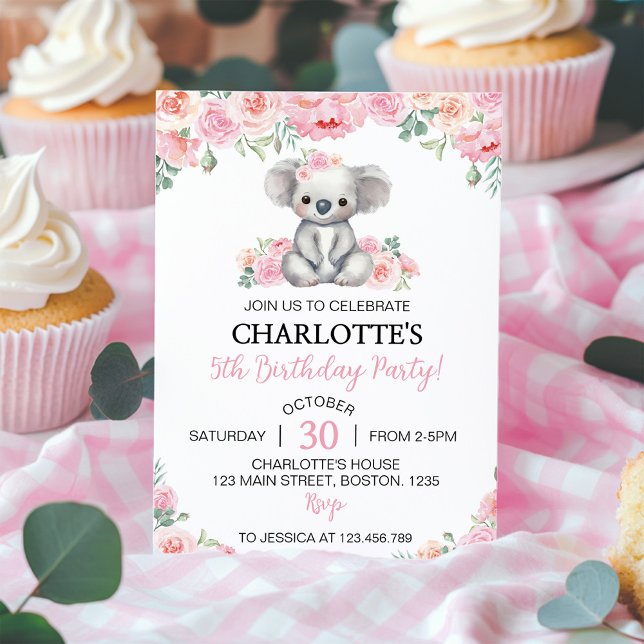 Invitación Fiesta de cumpleaños del Chica de la vegetación fl (Subido por el creador)