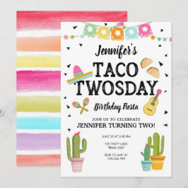 Invitación Fiesta de cumpleaños del chica del cactus de