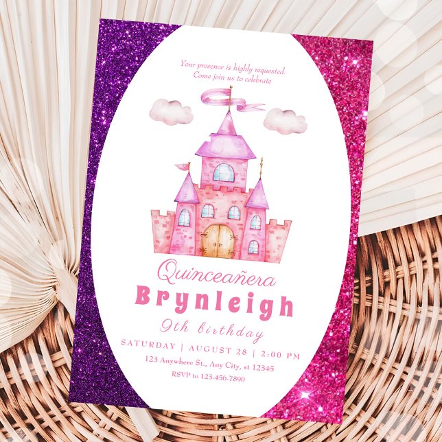 Invitación fiesta de cumpleaños del chica del castillo de pri (Subido por el creador)