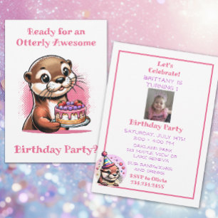 Invitación Fiesta de cumpleaños del Chica Otter