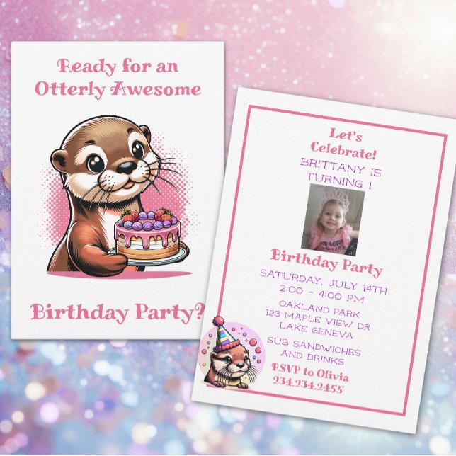 Invitación Fiesta de cumpleaños del Chica Otter (Subido por el creador)