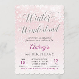 Invitación Fiesta de cumpleaños del Chica Snowflake Wind Wond