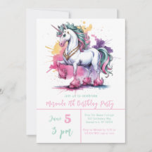 Fiesta de cumpleaños del Chica Unicornio con acuar