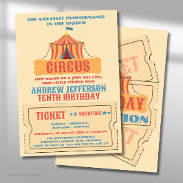 Invitación Fiesta de Cumpleaños del Circo Carnaval