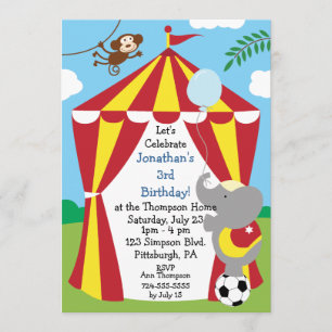 Invitación Fiesta de cumpleaños del circo de los niños Person