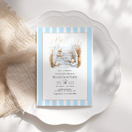 Invitación Fiesta de Cumpleaños del Club de Playa Otoño Coste