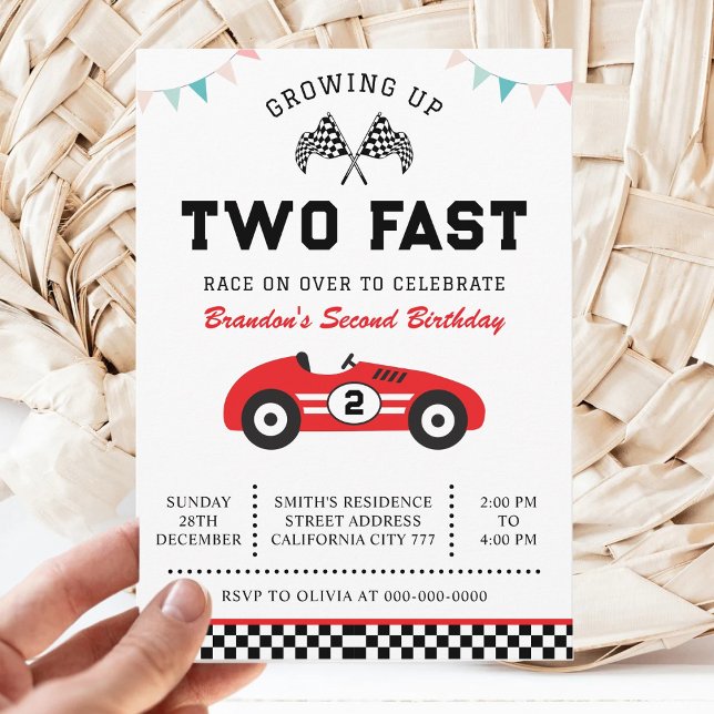 Invitación Fiesta de cumpleaños del coche de carreras 2º cump (Subido por el creador)
