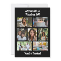 Fiesta de cumpleaños del Collage de fotos personal