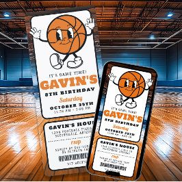 Invitación Fiesta de cumpleaños del deporte del baloncesto de