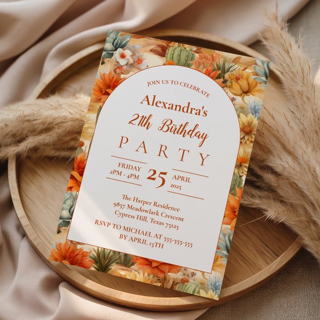 Invitación Fiesta de Cumpleaños del Desierto Occidental (Subido por el creador)