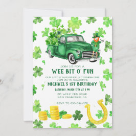 Invitación Fiesta de cumpleaños del Día de San Patricio