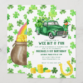 Invitación Fiesta de cumpleaños del Día de San Patricio