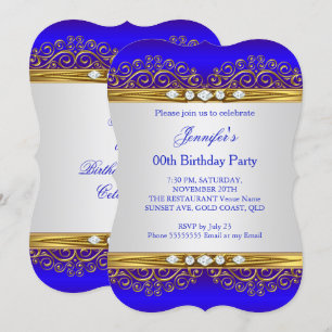 Invitación Fiesta de cumpleaños del Día del Diamante Blanco d