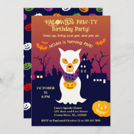 Invitación Fiesta de cumpleaños del disfraz de Halloween