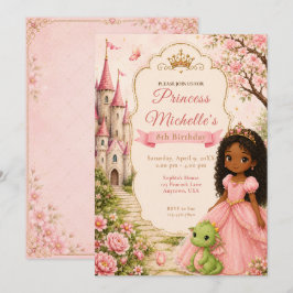 Invitación Fiesta de Cumpleaños del Dragón del Castillo de la