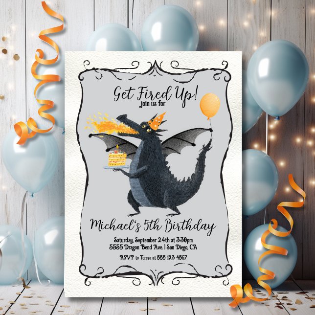 Invitación Fiesta de cumpleaños del Dragón Respirante de Ince (Subido por el creador)